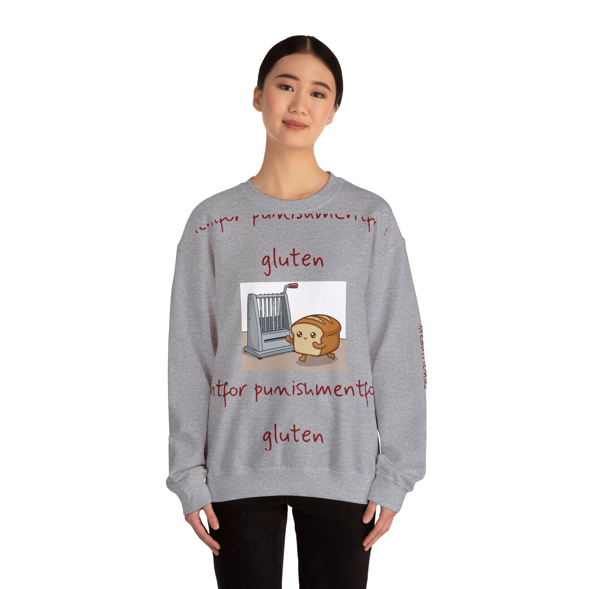 gluten for punishment Sweatshirt | Cute Bread Toaster Illustration | Breadfriend